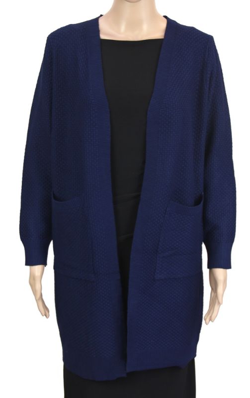 Long Cape with Pockets - Willow Cobalt (83cm)