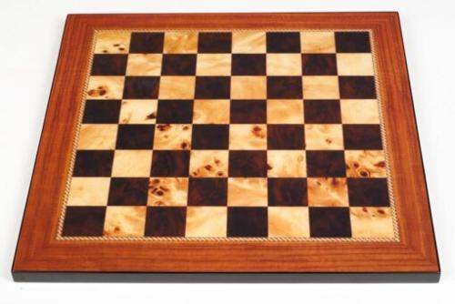 Dal Rossi Italy Walnut Shiny Finish Chess Board 50cm