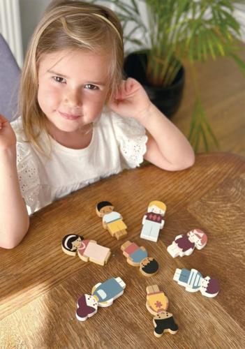 Doll Family With Dog
