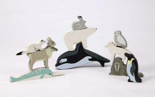 1 Piece Polar Animals Display Shelf Set