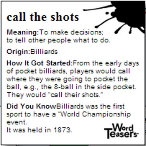 Word Teasers Sports Idioms