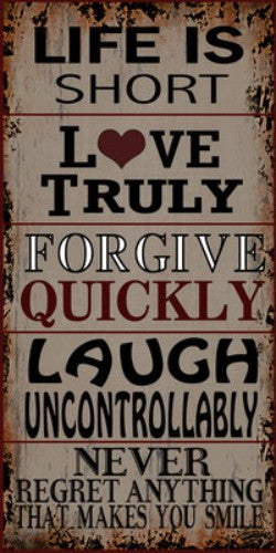 Wooden Wall Art - Life is Short