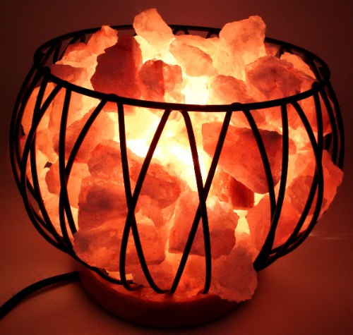 Himalayan Salt Lamp - Metal Cage