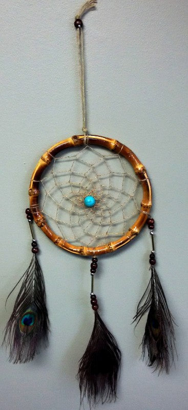 Dreamcatcher Peacock 17cm