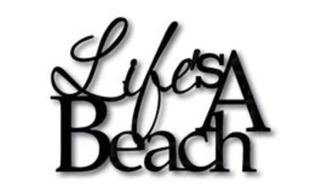 Vibrant wall art 'Life's a Beach' showcasing coastal serenity, crafted from durable Black ACM, perfect for any space.
