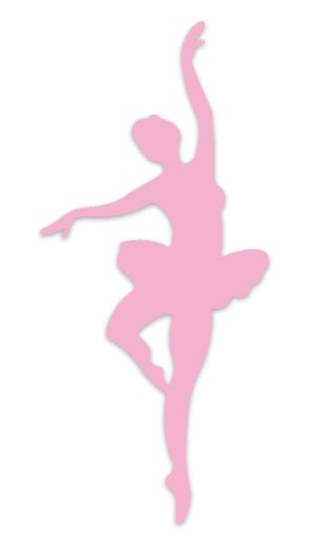 Elegant wall art featuring a graceful ballerina in motion, crafted from durable pink MDF, perfect for dance lovers.