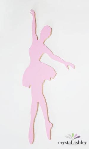 Elegant pink ballerina wall art crafted from durable MDF, perfect for dance lovers and artistic home decor.
