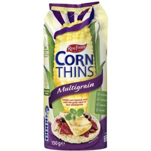 Real Foods - Corn Thins Crispbread Multigrain - 150G