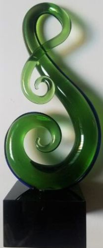 Kiwiana - Glass Art Infinity Koru