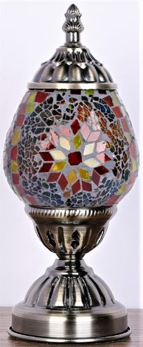 Turkish Oval Mosaic Lamp - Multi 1 (16cm)