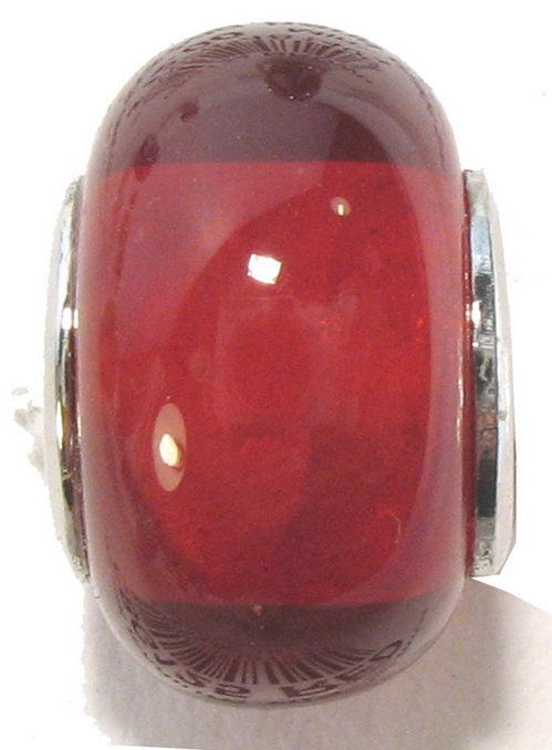 Bead - Plain Red 4 Pcs/Bag - Red