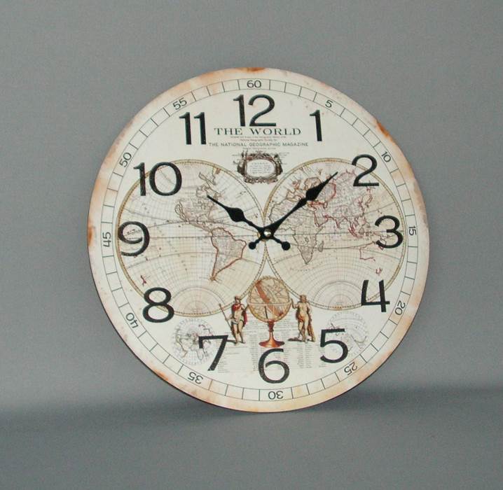 Wall Clock - 34cm White Atlas Clock