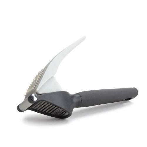 Premium garlic press with ergonomic handle, folds for easy cleaning, 20 x 5 x 4.5cm, perfect for garlic lovers.