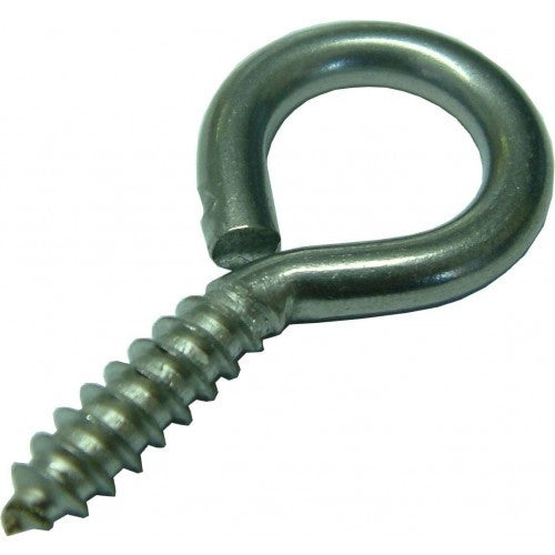 Heavy-duty #8sse Screw Eyes, 40mm long, 4mm wide, ideal for secure hanging and versatile DIY projects.
