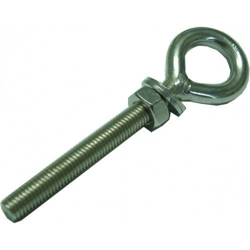 Durable stainless steel eye bolts 8 X 80mm, perfect for rigging and securing loads in tough environments.