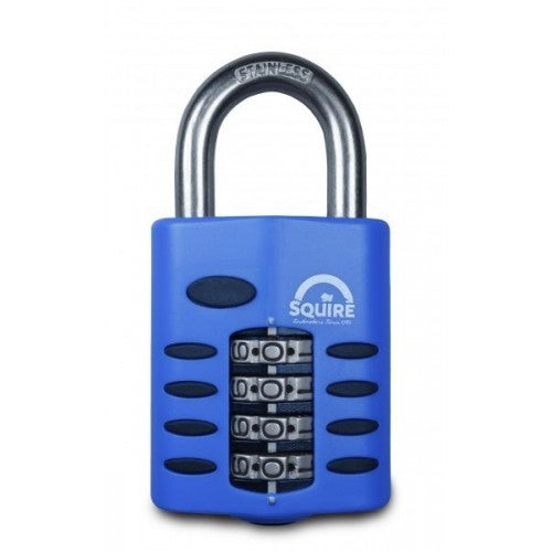 Durable 40mm combination padlock with stainless steel shackle and 10,000 possible codes for versatile security applications.