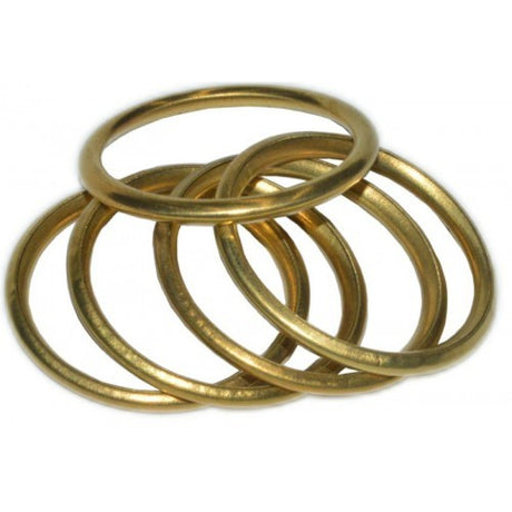 Brass Hipkiss Curtain Rings, 1/2 inch, handcrafted in England, pack of 200, perfect for elegant window treatments.