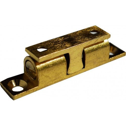 Xcel Brass Double Ball Cupboard Catch, 50mm, stylish and durable hardware for secure cupboard closure.