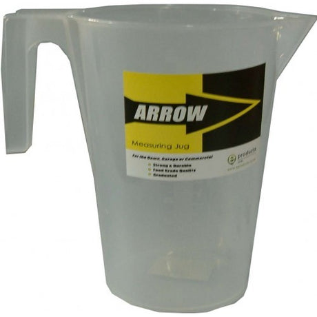 3-litre plastic measuring jug with easy-to-read markings, ideal for precise cooking and baking measurements.