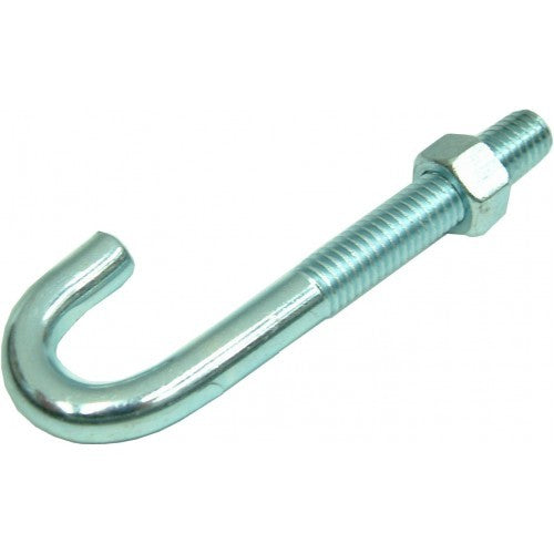 Zinc-coated Bolts & Nuts 'J' combo, 95mm length, corrosion-resistant for reliable indoor/outdoor fastening.