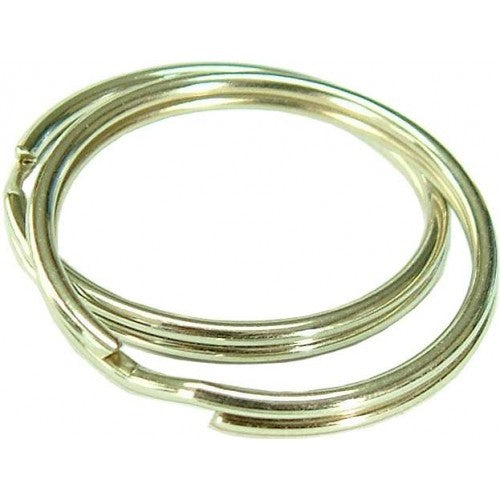 Durable 16mm spring steel key rings with split design, perfect for key organization and crafting projects, 100 pack.