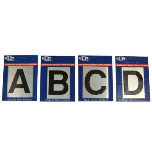 Self-adhesive 50mm aluminium letter box letters, durable and stylish for clear address visibility indoors and outdoors.