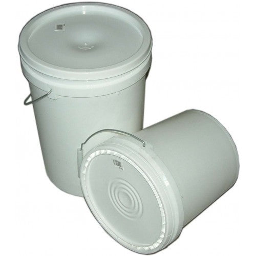 Durable 10L plastic bucket with lid, ideal for food storage, paint mixing, and DIY projects, featuring a sturdy handle.