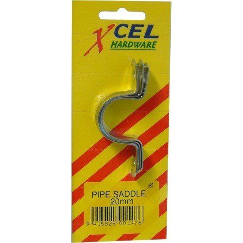 Galvanised steel pipe saddles for securely fastening 12mm plumbing pipes, ensuring durability and corrosion resistance.