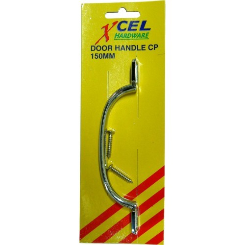 Chrome door plate for 110mm handles, 115mm size; durable, sleek, modern finish for homes or offices.