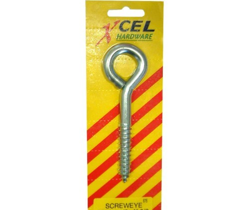 Screweye #414 8 X 7/16, durable zinc-plated fastening solution with 25mm eye diameter for secure hanging and stability.