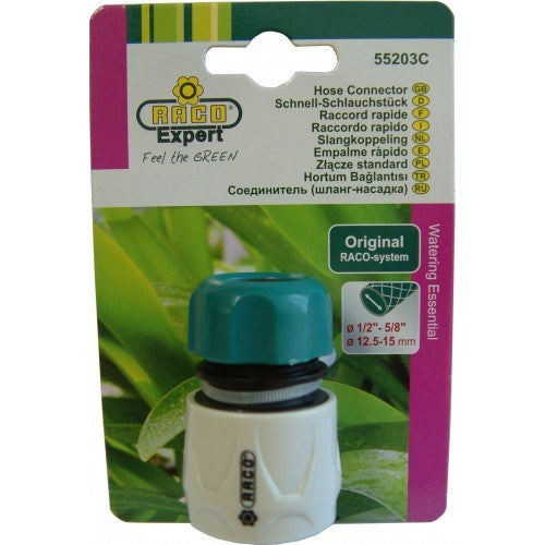 Raco Rt55/203b 1/2" quick hose connector for easy, efficient watering and durable performance, ideal for gardens and outdoor use.