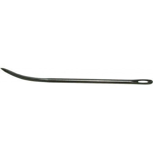 7-inch curved needle for heavy-duty sewing, ideal for upholstery and thick materials.
