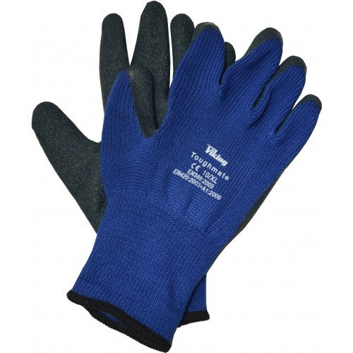 Viking Toughmate Glove large pack with 12 pairs, featuring latex-coated palms for superior grip and high durability for tough tasks.