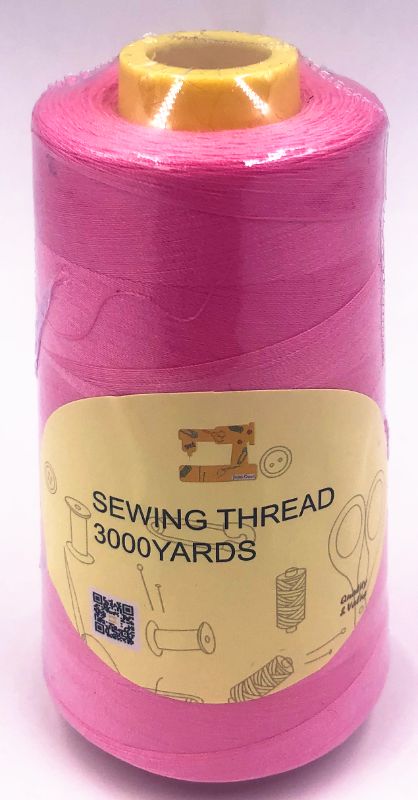 SEWING THREAD - Pink 3000 YARDS (Set of 12)