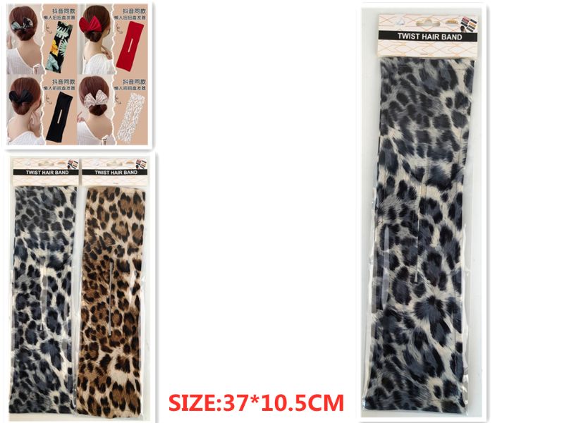 TWIST HAIR BAND - 37 x 10.5CM (Set of 12 Assorted)