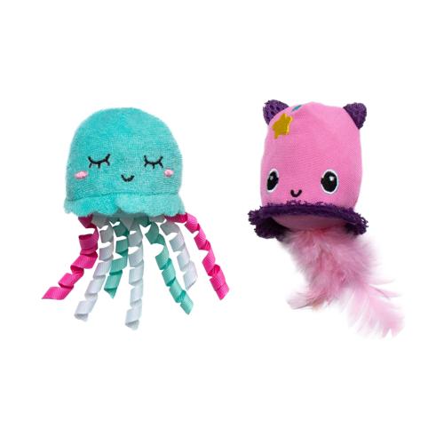 Jellyfish & Chill Cat Toys – Quirky Kitty 2 Pack