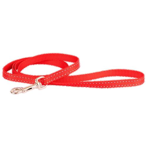 Adjustable Reflective Nylon Puppy Lead – Beau Pets 120cm Red