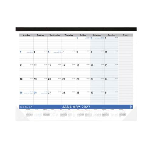 2027 Month to View Desktop Planner - Debden - 382 x 540mm