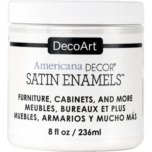 Satin Enamel Craft Paint - DecoArt Americana Decor - Pure White 236ml