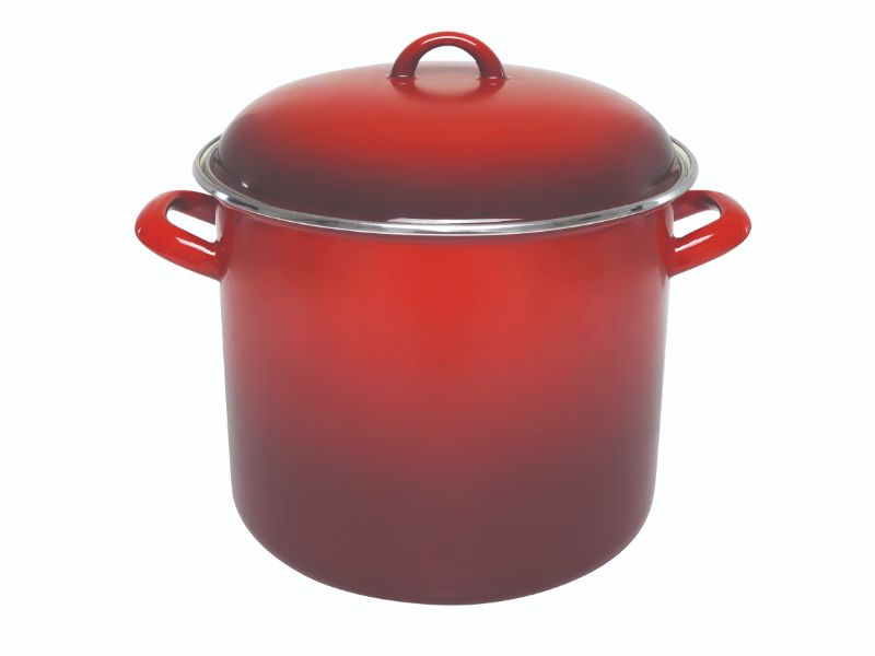 Enamel Stock Pot - Chasseur 24cm (Red)