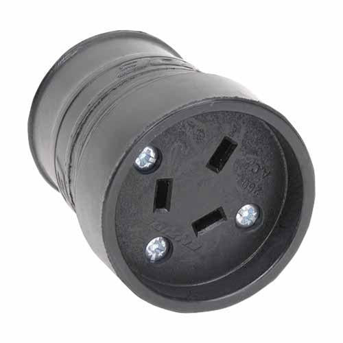 HPM Rubber Female Plug 10amp Black