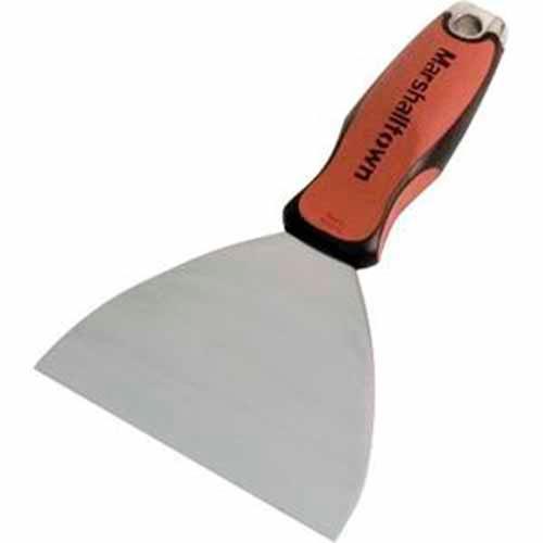 Marshalltown 125mm Broad Knife 125mm Silver With Red Handle