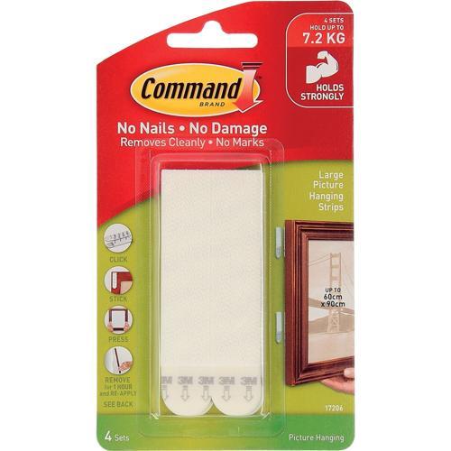 Command Picture Hanging Strips Large White Pack of 4