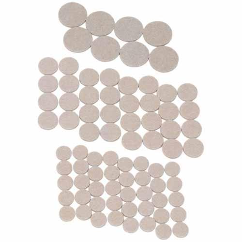 Soft Touch Felt Pads Table And Chair Pack Oatmeal Pack of 80