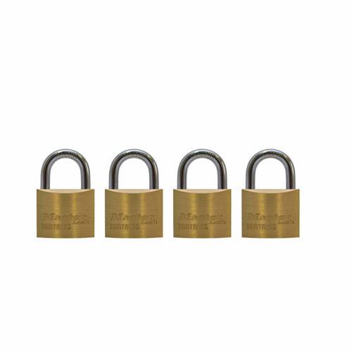 Master Lock Fortress Padlock 20mm Brass Pack of 4