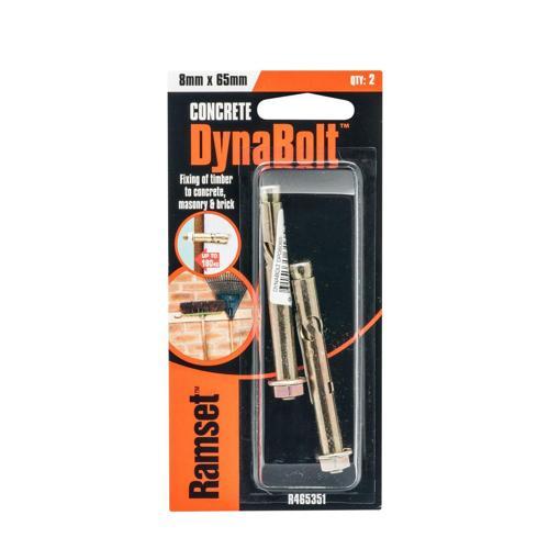 Ramset Dynabolt 8 X 65mm Pack of 2