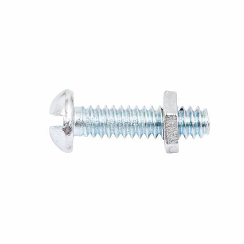 Zenith Round Head Bolt & Nut 3/16 Inch X 18mm Zinc Plated Pack of 20
