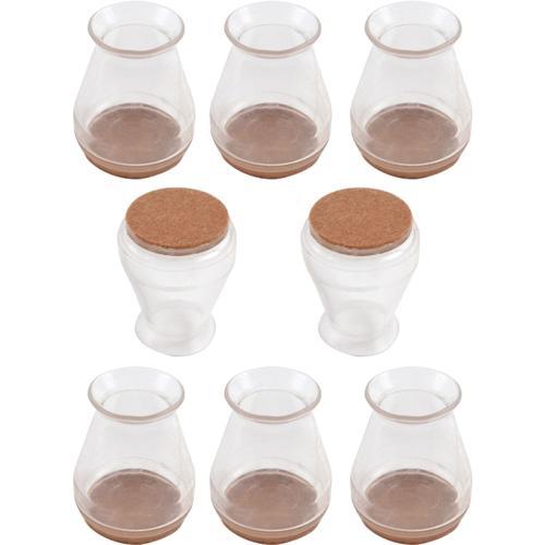 Soft Touch Chair Tips 17mm Clear Pack of 4