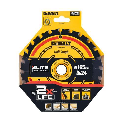 DeWALT Elite Circular Saw Blade 165mm X 20mm 24T