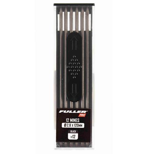 Fuller Pro Marking Pencil Refill 12 Piece Black